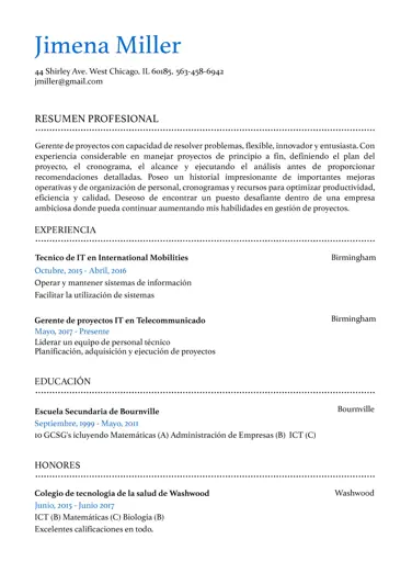 Ideal para: Resume Template