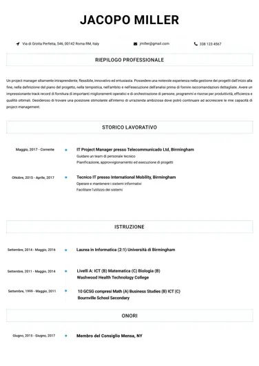 Contemporain Resume Template